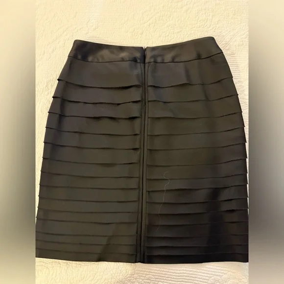 White House Black Market Black Tiered Pencil Skirt - Picture 3 of 3